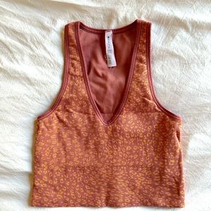 Aurora Seamless Crop Rib Tank XS